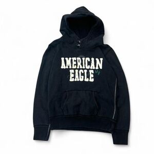 American Eagle Outfitters Y2K Black Hoodie with Logo